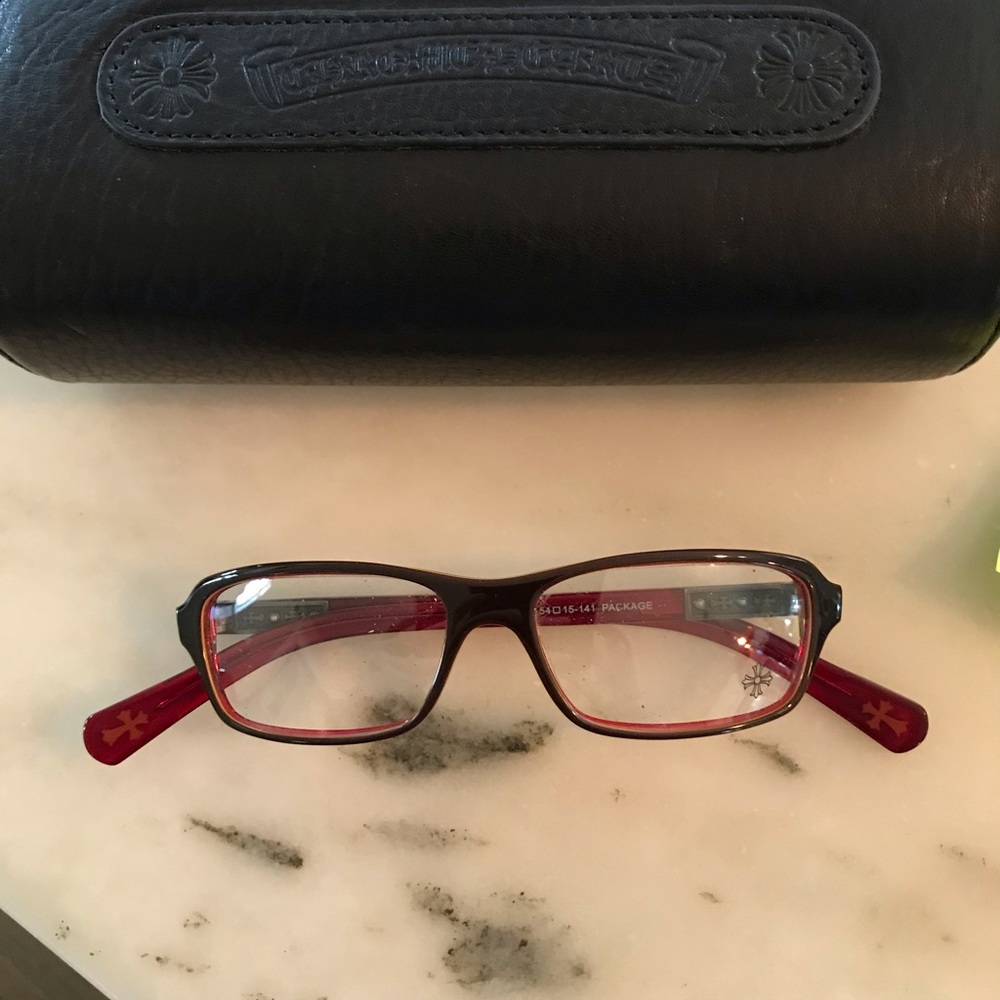 Chrome Hearts glasses dark red $260